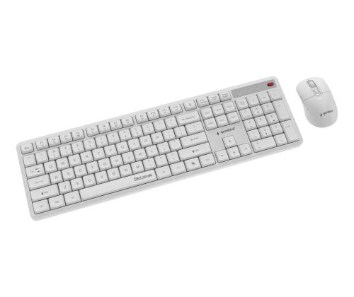 KEYBOARD +MOUSE WRL ENG/WHITE KBS-WMS-01-W GEMBIRD