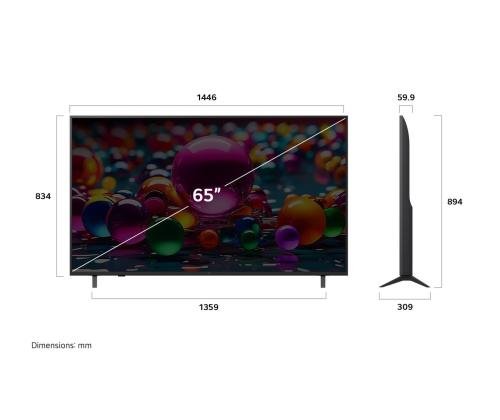 TV Set LG 65 " 4K Ultra HD 2160 x 3840 pixels Flat 16:9 LED 65UA74003LB