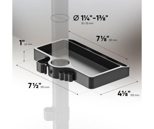 DESK MOUNT ACC ORGANIZER/BLACK A35-B ONKRON