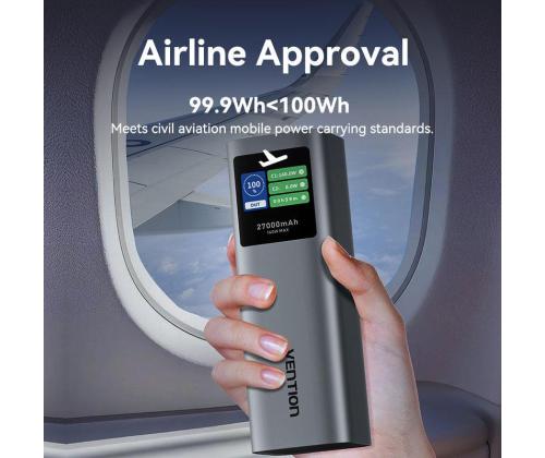 POWER BANK USB 27000MAH 140W/FKEH0 VENTION