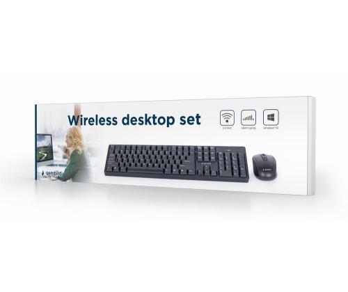 KEYBOARD +MOUSE WRL ENG/DESKTOP KBS-W-01 GEMBIRD