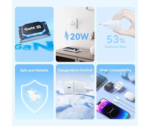 MOBILE CHARGER WALL USB-C/20W TZ-FEPW0-EU-01 VENTION