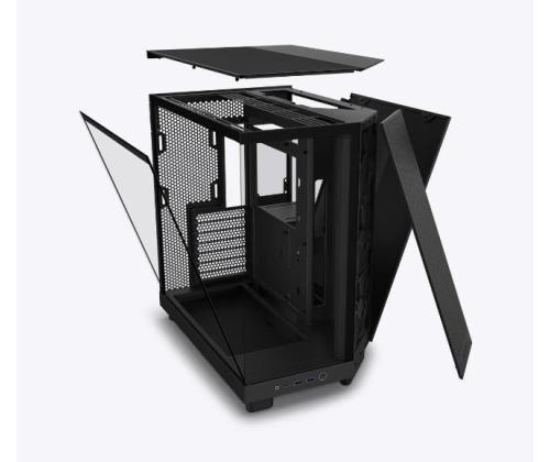 Case NZXT H6 Flow MidiTower Not included ATX MicroATX MiniITX Colour Black CC-H61FB-01