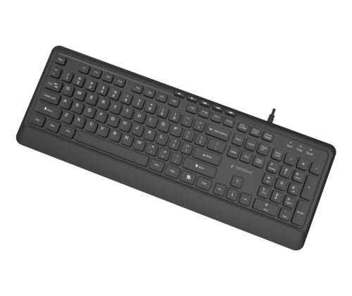 KEYBOARD MULTIMEDIA USB ENG/BLACK KB-MCH-05 GEMBIRD
