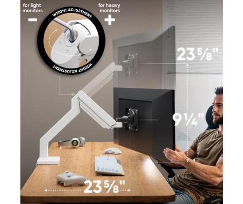 MONITOR ACC DESK MOUNT/15-42" BLK/WHT G110-BW ONKRON