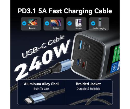 POWER BANK USB 27000MAH 140W/FKEH0 VENTION