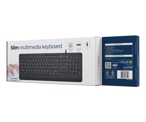 KEYBOARD MULTIMEDIA USB CYRILL/BLACK KB-MCH-05-CYRL GEMBIRD