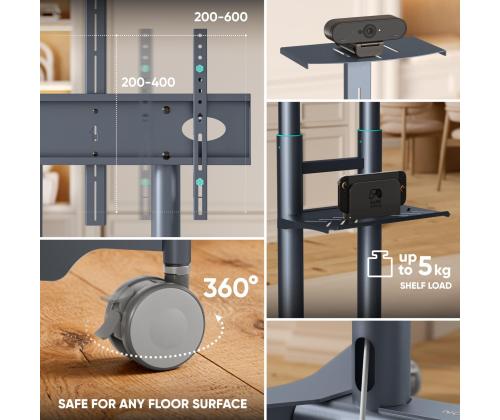 TV SET ACC MOBILE STAND/32-75"/GRAPHITE TS1571-G ONKRON
