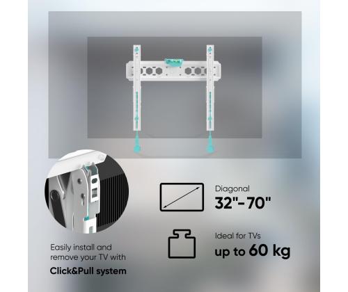 TV SET ACC WALL MOUNT /32-70"/WHITE TM5-W ONKRON