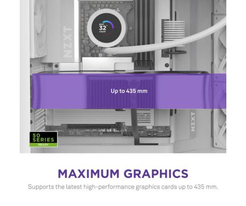 Case NZXT ATX/micro ATX/Mini-ITX/EATX White Midi Tower PC CM-H92FW-01