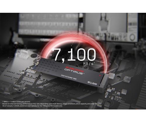 SSD SANDISK 600xTBW rating MTBF 1750000 h Read speed 7100 MB/s Write speed 6700 MB/s NVMe Yes PCI…
