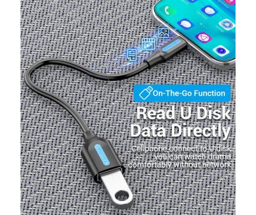 CABLE USB3.1C MALE TO A FEMALE/0.15M BLACK CCVBB VENTION