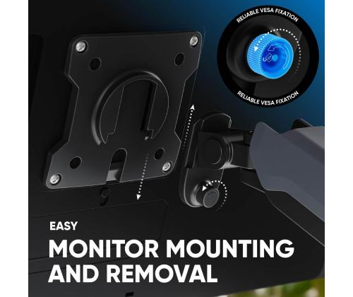 MONITOR ACC DESK MOUNT/17-45" GRAPHITE G95-G ONKRON