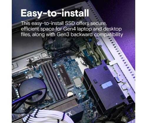 SSD CRUCIAL 220xTBW rating Read speed 7100 MB/s Write speed 6000 MB/s NVMe Yes PCI Express 4.0 M.2…