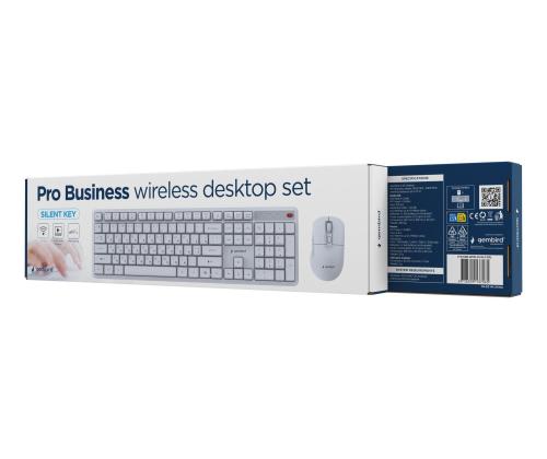 KEYBOARD +MOUSE WRL CYRILLIC/WHT KBS-WMS-01-W-CYRL GEMBIRD