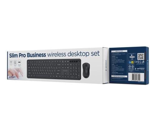 KEYBOARD +MOUSE WRL CYRILLIC/BK KBS-WPS-01-CYRL GEMBIRD