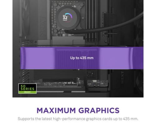 Case NZXT ATX/micro ATX/Mini-ITX/EATX Black Midi Tower PC CM-H92FB-01