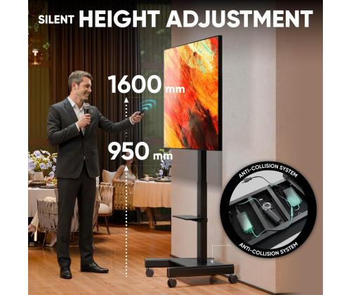 TV SET ACC MOBILE STAND/43-75"/BLACK TS1552E-B ONKRON