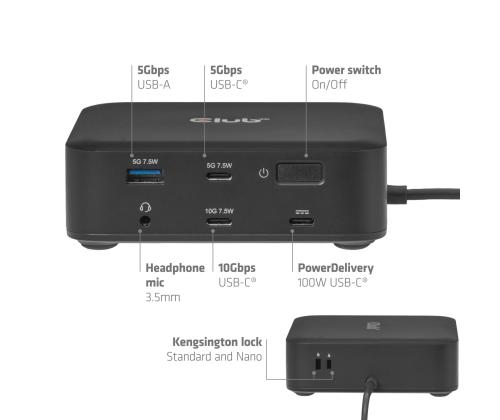 NB ACC DOCKING STATION 12IN1/USB-C 100W CSV-2542 CLUB3D