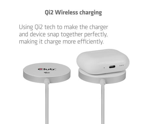 MOBILE CHARGER QI2 MAGSAFE/25W WH CAC-3026 CLUB3D