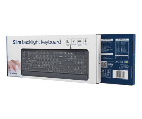 KEYBOARD MULTIMEDIA USB ENG/BLACK KB-UML-04 GEMBIRD