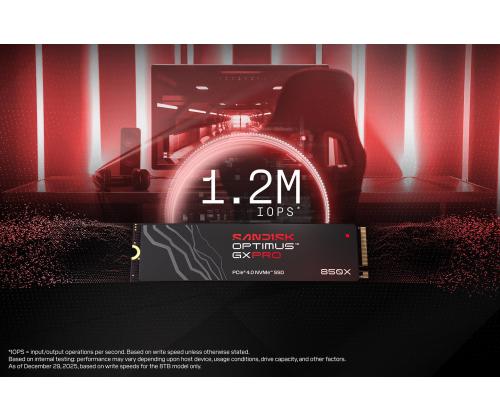 SSD SANDISK 1200xTBW rating MTBF 1750000 h Read speed 7300 MB/s Write speed 6600 MB/s NVMe Yes PCI…