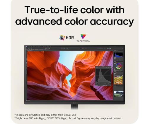 LCD Monitor LG 27 " 3840 x 2160 pixels 4K Ultra HD Native aspect ratio 16:9 LCD Flat 27U710B-B