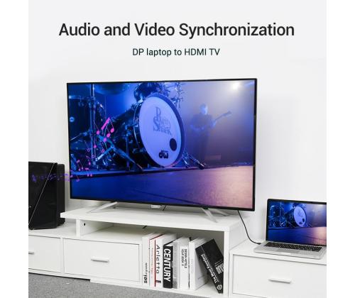 CABLE DP TO HDMI 2M/BLACK HADBH VENTION