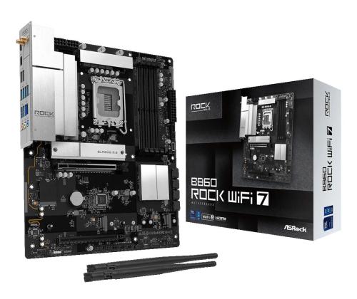 Mainboard ASROCK B860 Rock WiFi 7 Intel B860 LGA 1851 (Socket V1) ATX RAM DDR5-SDRAM 4xSlots Wi-Fi…