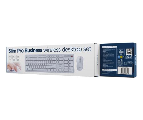 KEYBOARD +MOUSE WRL ENG/WH KBS-WPS-01-W GEMBIRD