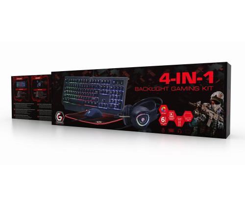 KEYBOARD USB GAMING KIT ENG/PHANTOM GGS-UMGL4-01 GEMBIRD