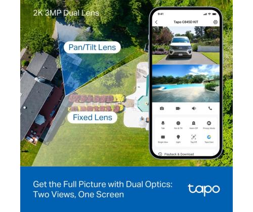 WRL CAMERA PAN/TILT/DUAL TAPO C645D KIT TP-LINK