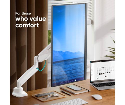 MONITOR ACC DESK MOUNT/13-32" BLK/WHT G80-BW ONKRON