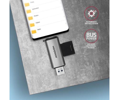 MEMORY READER USB-C+USB3.2 2SL/SD/MICROSD CRE-SAC AXAGON