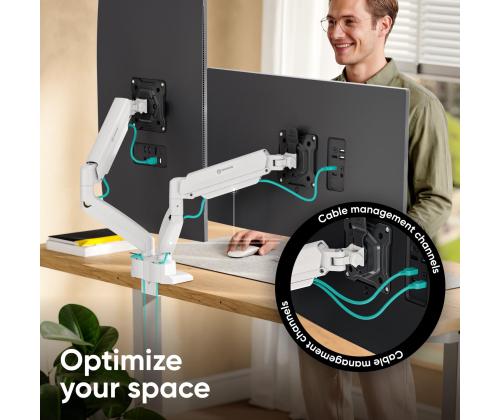 MONITOR ACC DESK MOUNT/13-32" BLK/WHT G160-BW ONKRON