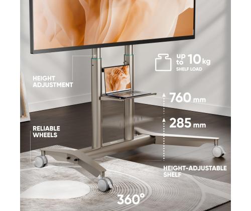 TV SET ACC MOBILE STAND/55-90"/CHAMPAGNE TS1871-C ONKRON