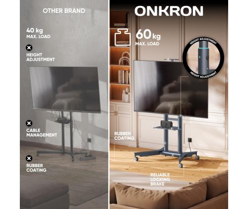 TV SET ACC MOBILE STAND/32-75"/GRAPHITE TS1571-G ONKRON