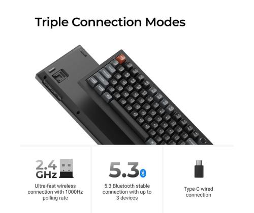 KEYBOARD WRL V3 ULTRA/BLACK V3U-D3 KEYCHRON