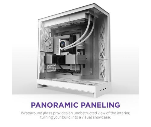 Case NZXT ATX/micro ATX/Mini-ITX/EATX White Midi Tower PC CM-H92FW-01