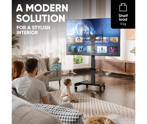 TV SET ACC MOBILE STAND/43-75"/BLACK TS1552E-B ONKRON