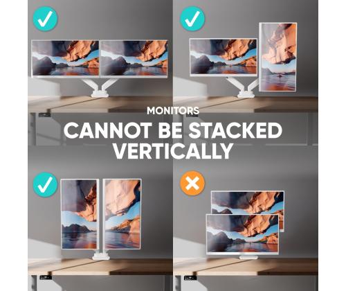 MONITOR ACC DESK MOUNT/13-32" BLK/WHT G160-BW ONKRON