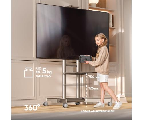 TV SET ACC MOBILE STAND/32-75"/CHAMPAGNE TS1571-C ONKRON