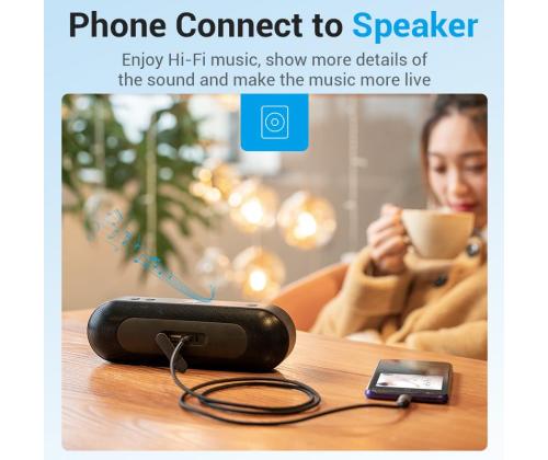 CABLE AUDIO 3.5MM TO USB-C/1M BGKHF VENTION
