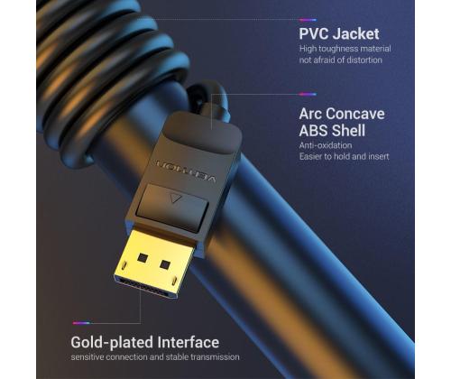 CABLE DP 3M/BLACK HACBI VENTION