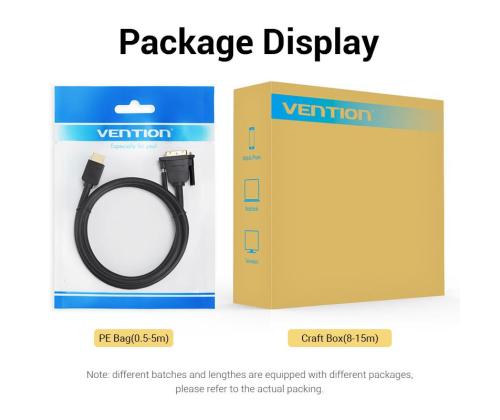 CABLE HDMI TO DVI 2M/BLACK ABFBH VENTION