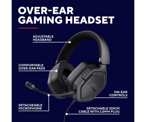 HEADSET GXT492 CARUS/BLK 25447 TRUST