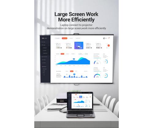 CABLE DP TO VGA 2M/BLACK HBLBH VENTION