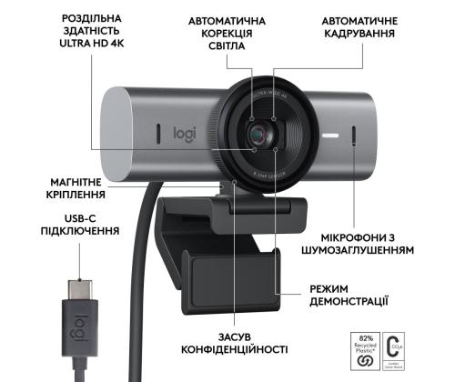 CAMERA WEBCAM MX BRIO 705 4K/GRAPHITE 960-001530 LOGITECH