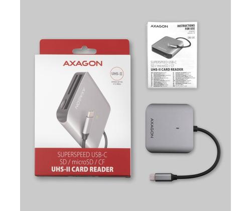 MEMORY READER USB-C 3-SLOT/SD/MICROSD/CF CRE-S3C AXAGON