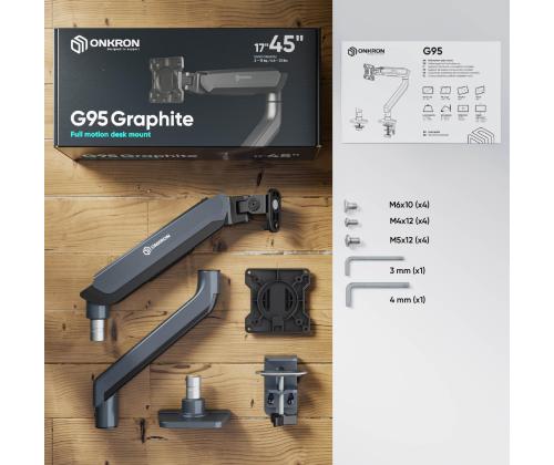 MONITOR ACC DESK MOUNT/17-45" GRAPHITE G95-G ONKRON